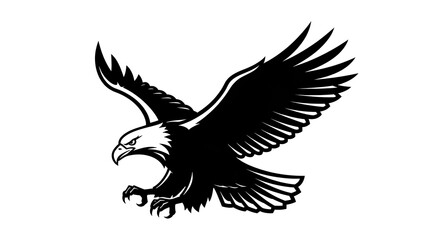 Fototapeta premium Majestic Bald Eagle Soaring High in the Sky.