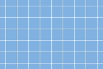 Sky blue and white seamless windowpane pattern. Checkered plaid repeating background for textile design