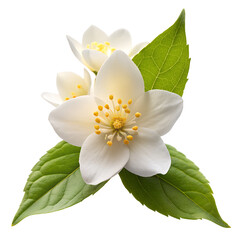 Naklejka premium Jasmine Flower Isolated on Transparent Background
