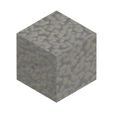 Organic cellular texture isometric cube. Biological abstract block