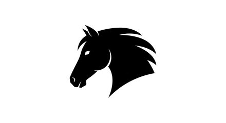 Fototapeta premium Majestic Horse Head Silhouette Vector Illustration.
