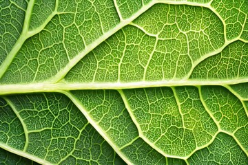 Close Up Depiction of a Leaf Structure Featuring Intricate Networks and Detailed Leaf Venation