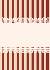 Striped Pattern with Lace Border Illustration