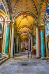 Interior of the former abbey church of Saint-Germain-des-Pres. Paris. France.