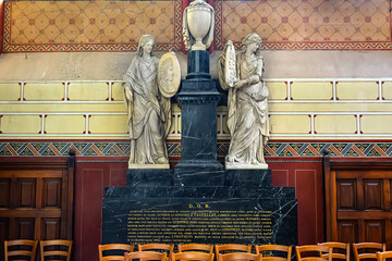 Interior of the former abbey church of Saint-Germain-des-Pres. Paris. France.