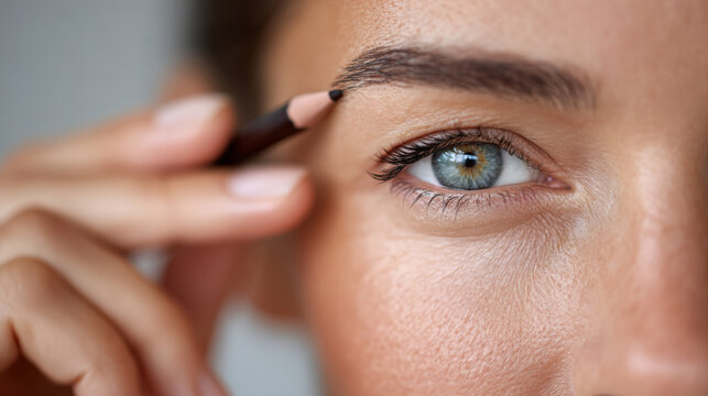 Eyebrow pencil for precision brow filling and shaping makeup tool