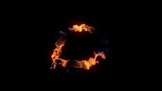 Three flaming fireballs or orbs, flaming loading animation