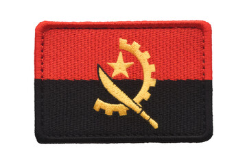 Angola flag patch emblem showcasing national pride and heritage with detailed embroidery, perfect for patriotic display and collection
