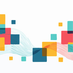 Abstract flat vector background with geometric wave shapes and solid color blocks.
Minimal and modern style without gradients or shadows, suitable for New Year and corporate design.