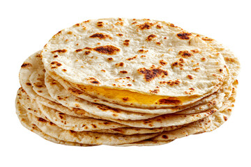 Stack of Homemade Flour Tortillas