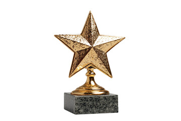 Golden Star Trophy on Marble Base