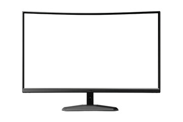Curved Computer Monitor with Blank Screen