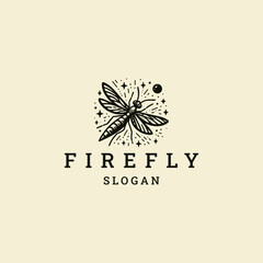 Firefly logo icon design template vector illustration
