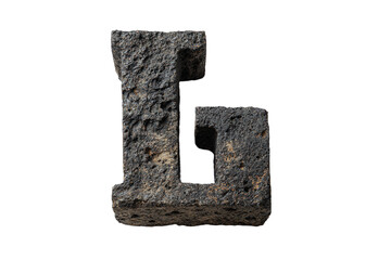 3D Textured Letter G on White Background