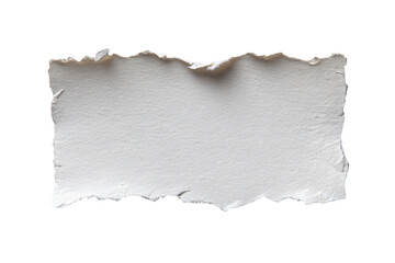 Torn White Paper on White Background