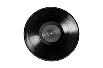 Vintage Vinyl Record on White Background