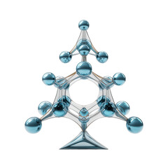 Scientific tree made of molecules isolated on a transparent background. Perfect for stylish corporate cards.