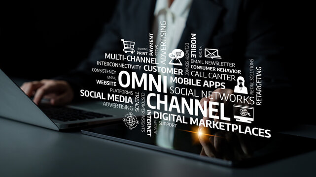 This image represents a modern approach to omni-channel marketing, focusing on digital marketplaces and the importance of social media for enhancing customer engagement and growth. Tessel - Powered by Adobe