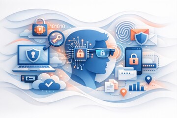 Exploring the Future of Cybersecurity Through Augmented Reality Concepts Integrating Digital Identity Protection and Data Privacy Mechanisms Demonstrating Modern Technological Innovations