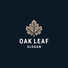 Oak leaf logo design template vector illustration