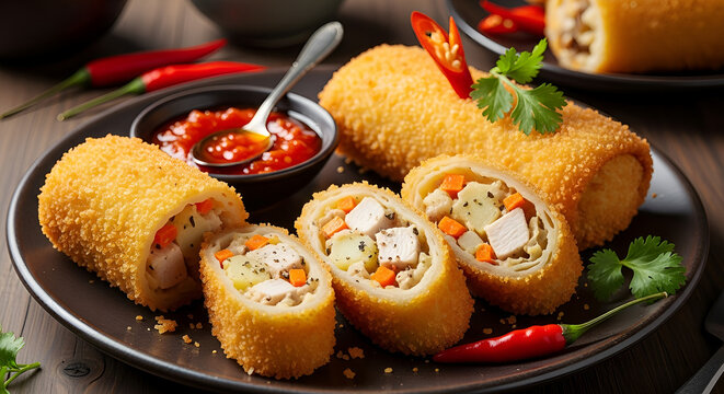 This is a photo of typical Indonesian risol food.