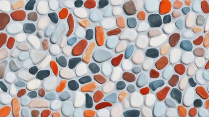 Multicolored pebbles pattern on abstract surface. AI generated