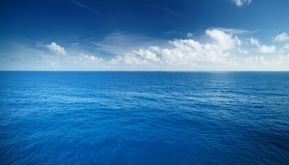 Obraz premium serene ocean horizon tranquil blue waterscape