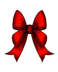 red ribbon bow