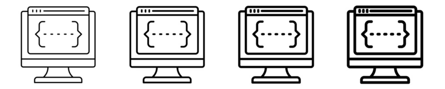 Programming Icon Set Different Style Collection