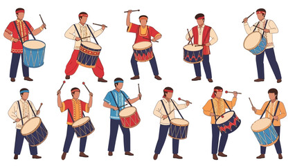 Sinulog Drummers performing various music styles, playing drums with enthusiasm, cultural celebration