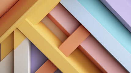 Pastel Geometric Pattern with Interlocking Shapes and Soft Colors