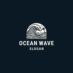 Ocean wave logo template vector illustration design
