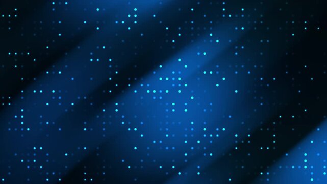 Abstract blue and black gradient background with digital dot matrix design suitable for technology websites, digital marketing materials, web banners, and social media posts.