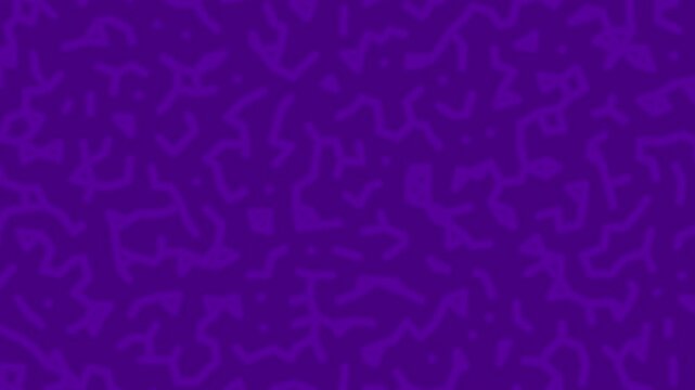 Abstract animation featuring fragmented tubular textures moving in a jittery broken rhythm on an indigo background, creating an energetic irregular pattern suitable for modern digital design.