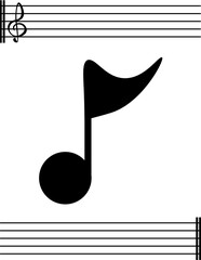 Musical Note Letter Size