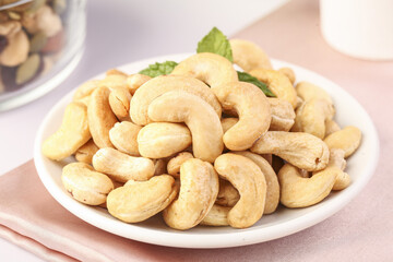 Fototapeta premium Roasted Salted Cashew Nuts Vietnamese Snack