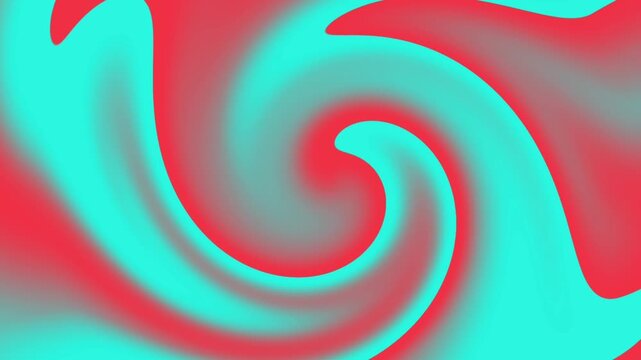 Animation a turquoise and red gradient swirl abstract present beautifully perfectly looped.