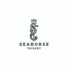 Seahorse logo icon design template vector illustration 
