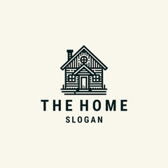 Home logo design template vector illustration