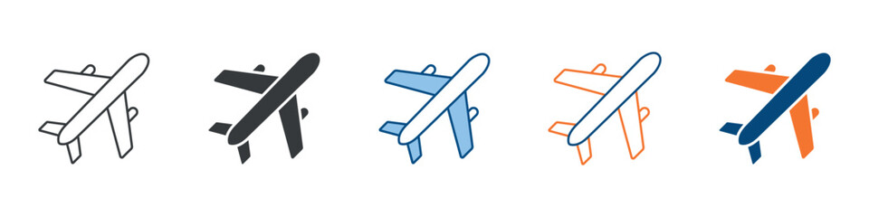 Airplane Icon Set Multiple Style Collection  © Faizal