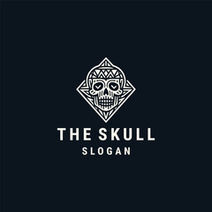 Skull logo design template vector illustration