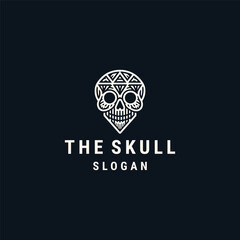 Skull logo design template vector illustration