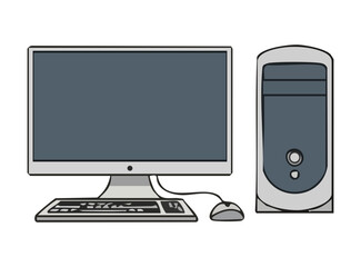 Illustration of a Desktop Computer