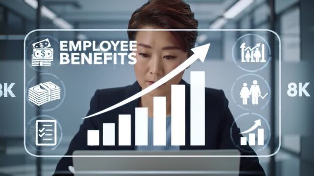 business woman holding a chart