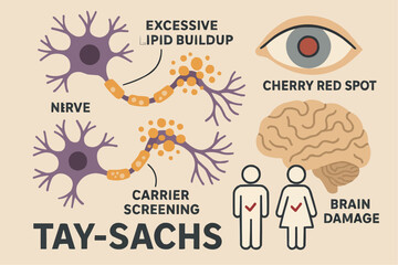 Tay-Sachs Disease Nerve Cell Lipid Accumulation Vector
