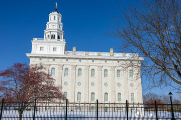 Nauvoo IL temple  in the winter