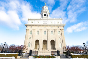 Nauvoo IL temple in the winter