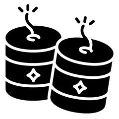 Chinese Firecracker Solid Icon