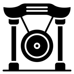 Traditional Chinese Gong Solid Icon