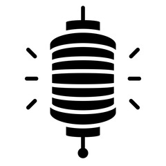 Chinese Lantern Solid Icon